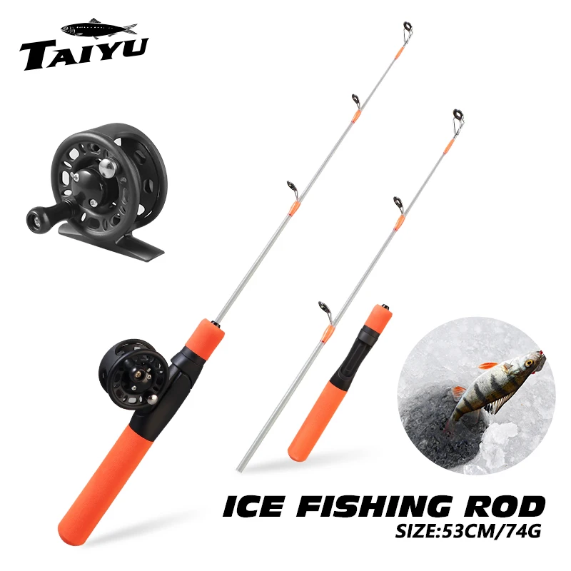 TAIYU Ice Fishing Rod Set 2 Sections Ultralight Winter fishing rod High Quality Fiber Glass tip fishing Reel Line Shrimp Pole
TAIYU Ice Fishing Rod Set 2 Sections Ultralight Winter fishing rod High Quality Fiber Glass tip fishing Reel Line Shrimp Pole