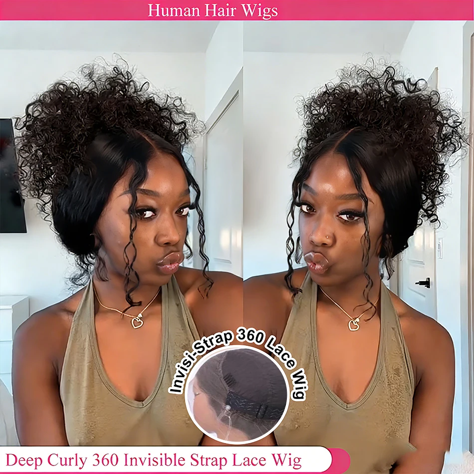 Invisi Strap HD 360 Full Lace Glueless Wig Human Hair 250 Density Precut 360 Lace Front Wig Deep Curly Glueless Wig Human Hair
Invisi Strap HD 360 Full Lace Glueless Wig Human Hair 250 Density Precut 360 Lace Front Wig Deep Curly Glueless Wig Human Hair
