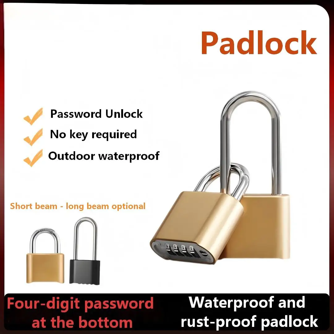 Password padlock waterproof digital password lock luggage gym anti-theft lock mechanical cabinet lock mini portable
Password padlock waterproof digital password lock luggage gym anti-theft lock mechanical cabinet lock mini portable