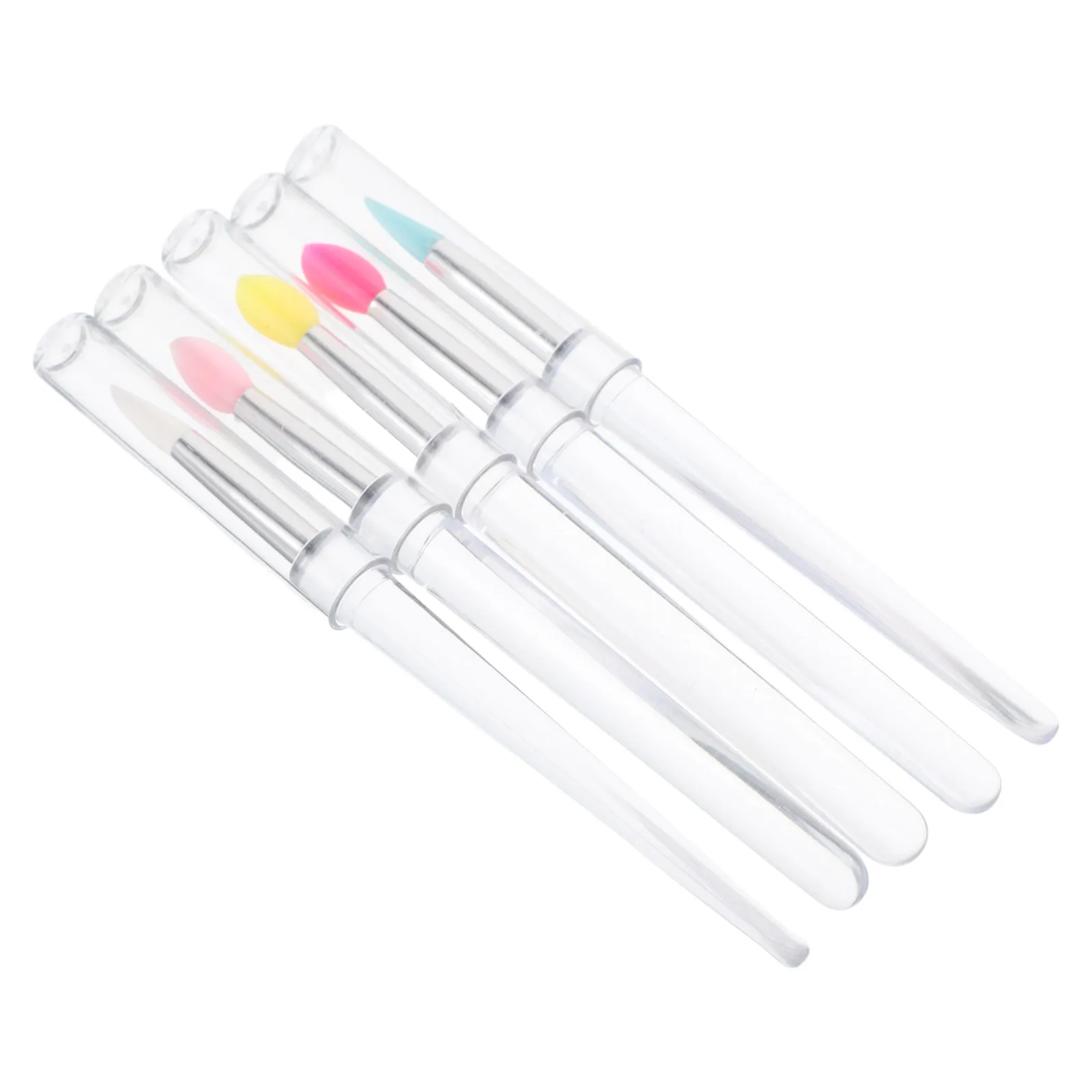 5pcs Transparent Rod Round Silicone Lip Gloss Applicator Eyeshadow Makeup Brush Stick Portable Tool for Blush Lipstick
5pcs Transparent Rod Round Silicone Lip Gloss Applicator Eyeshadow Makeup Brush Stick Portable Tool for Blush Lipstick