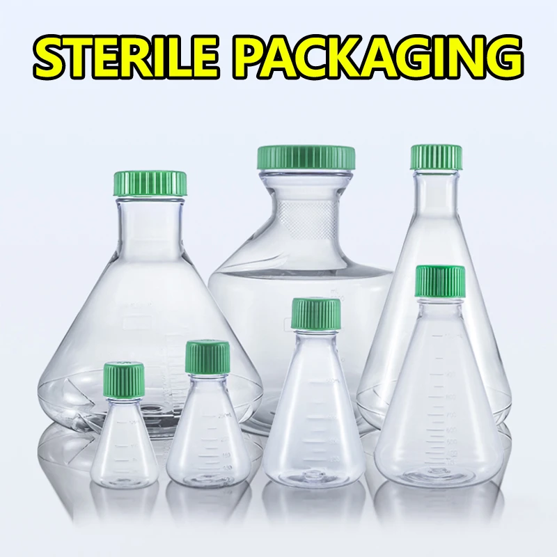 Triangular shaking sterile flask Sterile disposable culture conical flask PC material Breathable cap/seal cap
Triangular shaking sterile flask Sterile disposable culture conical flask PC material Breathable cap/seal cap