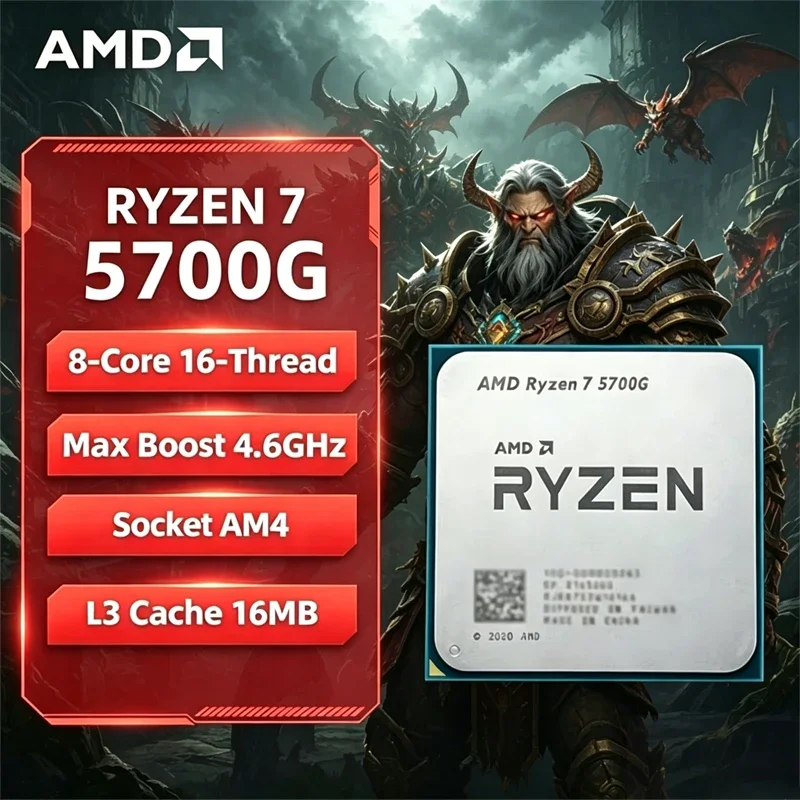 AMD Ryzen 7 5700G 100% Brand New AMD R7 5700G CPU 4.6GHz 8-Core 16-Thread 16MB L3 Cache Socket AM4 Processor Without Package
AMD Ryzen 7 5700G 100% Brand New AMD R7 5700G CPU 4.6GHz 8-Core 16-Thread 16MB L3 Cache Socket AM4 Processor Without Package