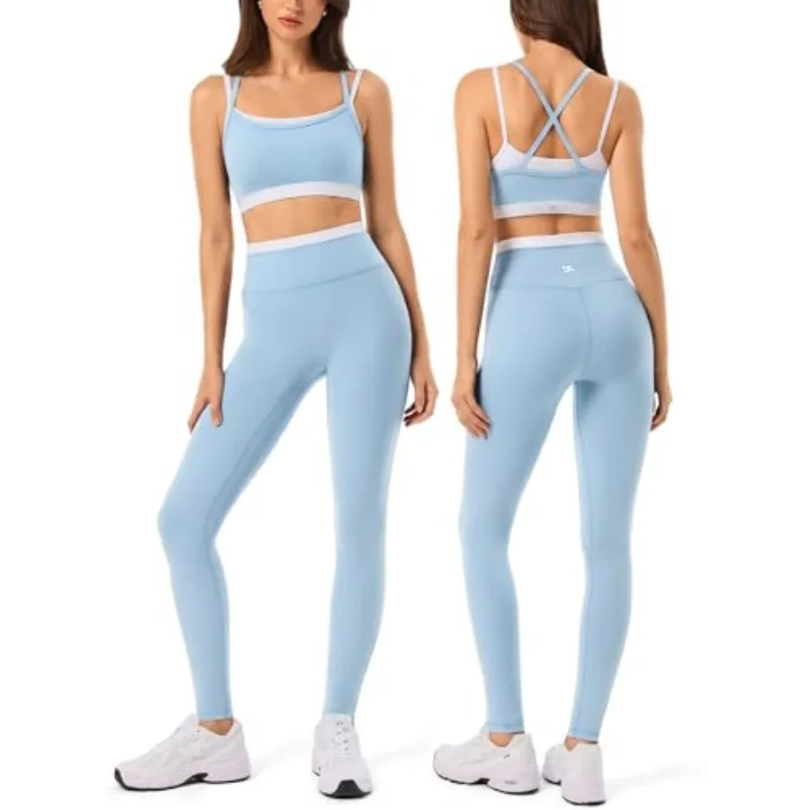 2 Pieces Workout Sets for Women, Seamless Yoga Leggings with Padded Sports Bras, Athletic Matching Outfits, Gym, Casual
2 Pieces Workout Sets for Women, Seamless Yoga Leggings with Padded Sports Bras, Athletic Matching Outfits, Gym, Casual