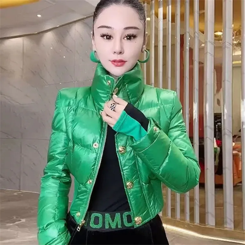 Fashion Design Short Padded Coat Parker Women's Stand Collar Down Cotton Jacket 2024 New Autumn Winter Casual Outerwear Female
Fashion Design Short Padded Coat Parker Women's Stand Collar Down Cotton Jacket 2024 New Autumn Winter Casual Outerwear Female