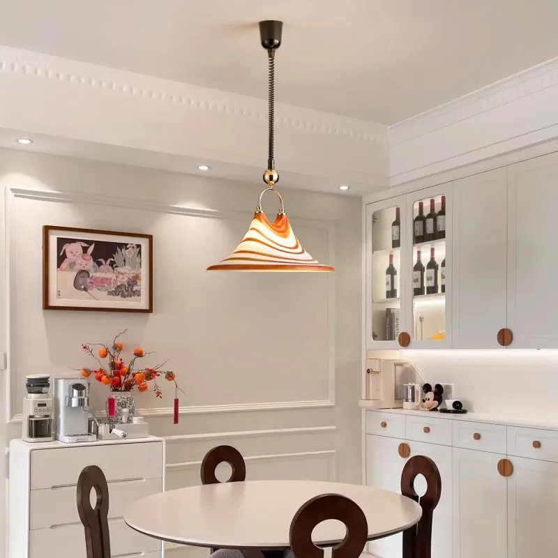 Vintage adjustable restaurant pendant light, vintage French painted bar counter island platform telescopic pendant light
Vintage adjustable restaurant pendant light, vintage French painted bar counter island platform telescopic pendant light