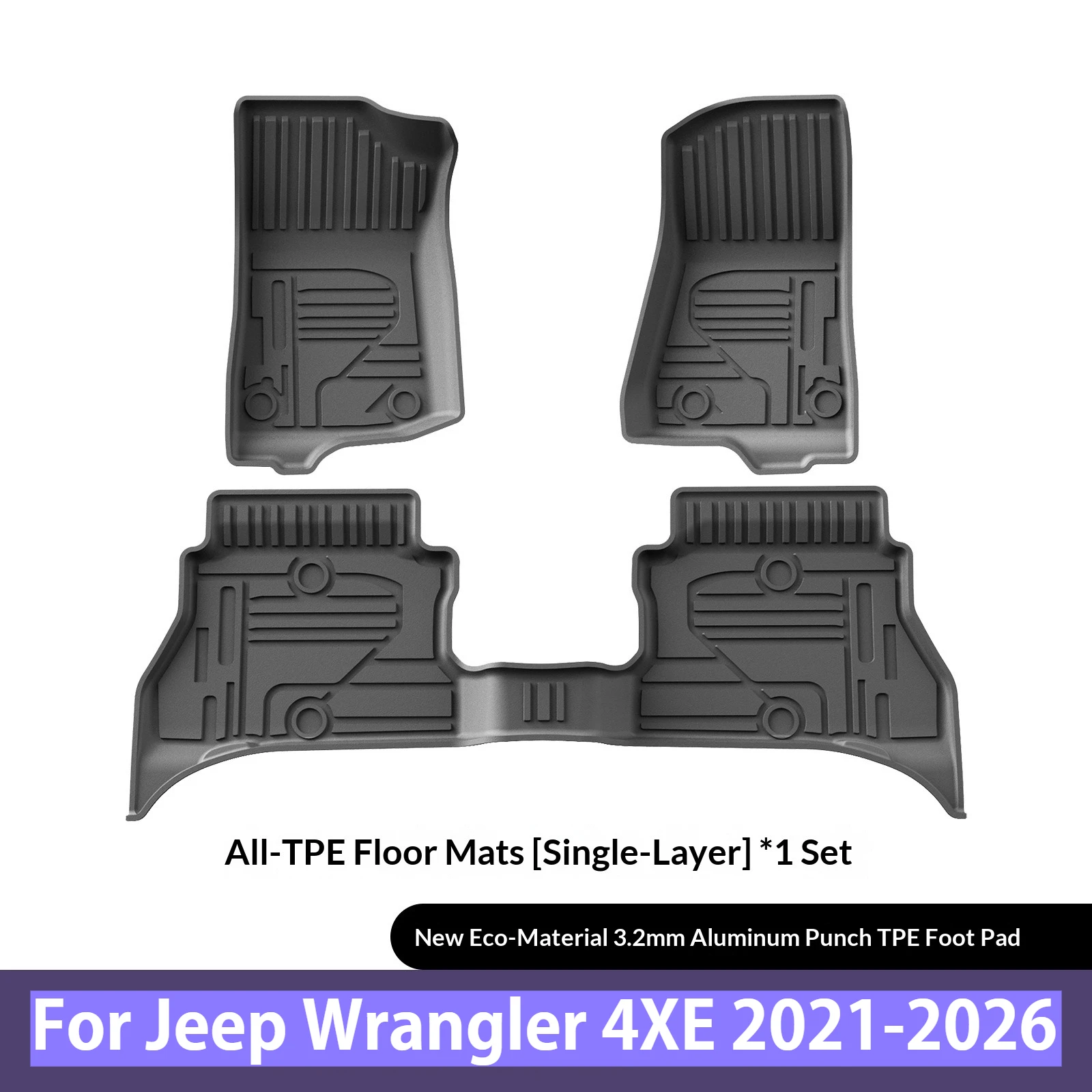 Perfect Fit TPE Full Car Floor Mat for Jeep Wrangler 4XE 2021-2026 - Eco-Friendly, Waterproof & Anti-Slip, Custom Fit
Perfect Fit TPE Full Car Floor Mat for Jeep Wrangler 4XE 2021-2026 - Eco-Friendly, Waterproof & Anti-Slip, Custom Fit