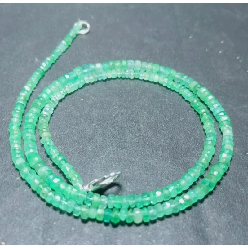 Colombian Beaded , Faceted Emerald Necklace,2 to 5mm beads
Colombian Beaded , Faceted Emerald Necklace,2 to 5mm beads