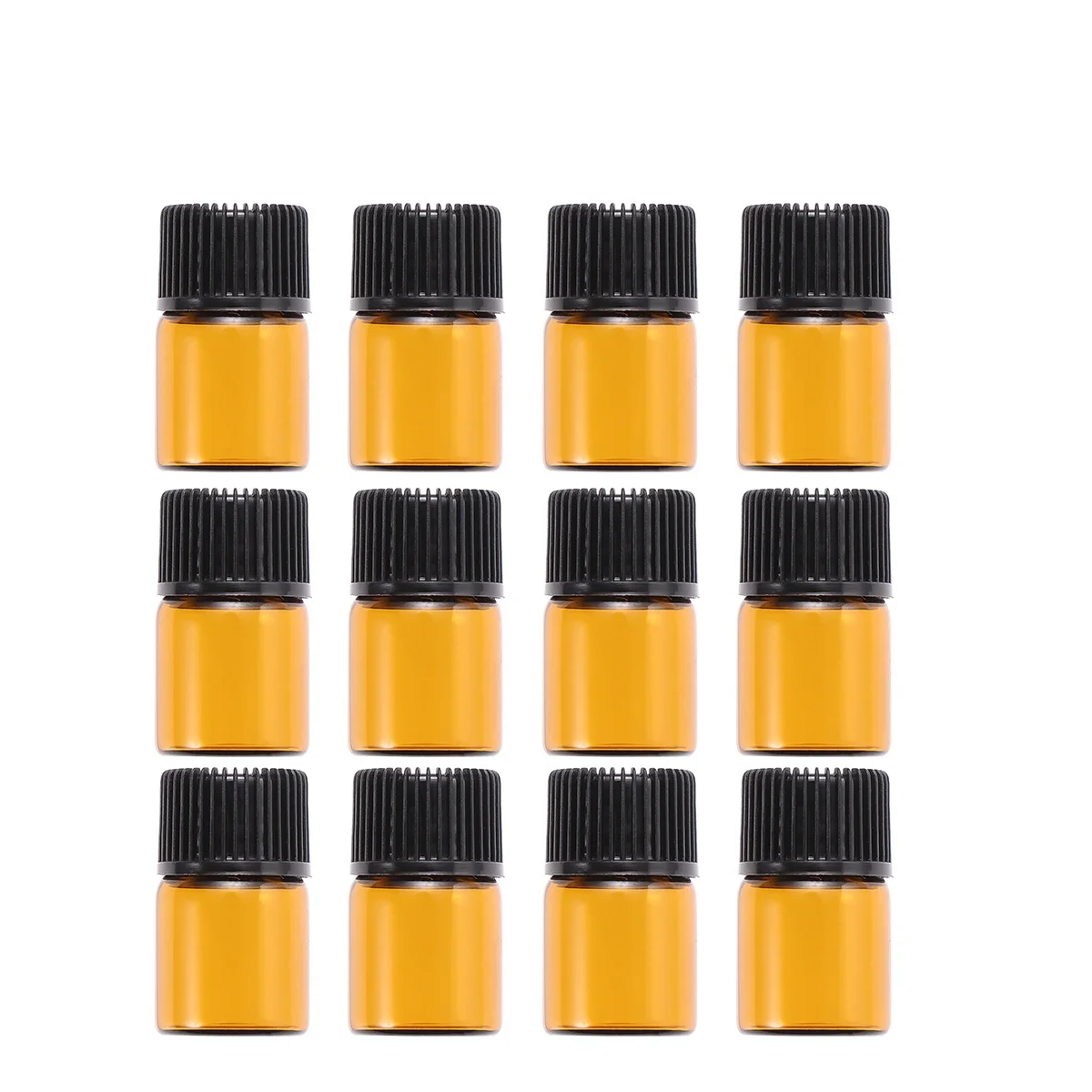 12Pcs 2ml Vial Bottles Mini Glass Small Essential Oil Holder for Perfumes Chemistry Colognes Travel Black Lid Glass Bottle
12Pcs 2ml Vial Bottles Mini Glass Small Essential Oil Holder for Perfumes Chemistry Colognes Travel Black Lid Glass Bottle