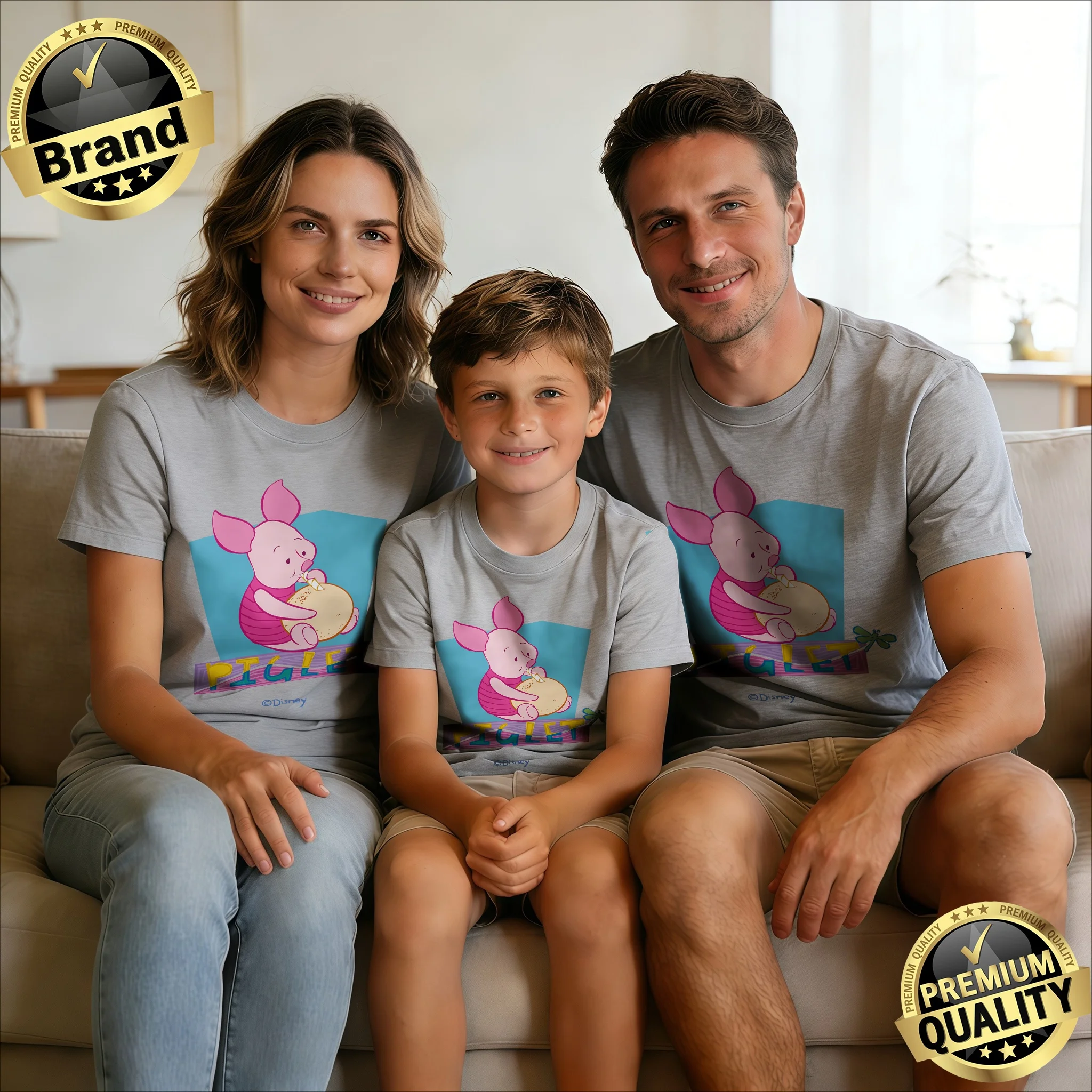 2026 Summer Disney Piglet Pattern T-shirt Parent-child Suit High-quality 100% Cotton Fashion Short Sleeve Unisex Tops One Piece
2026 Summer Disney Piglet Pattern T-shirt Parent-child Suit High-quality 100% Cotton Fashion Short Sleeve Unisex Tops One Piece