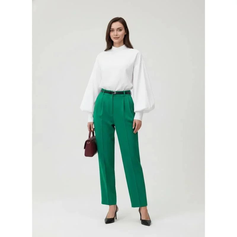 Elegant Women's White Blouse Loose Lantern Sleeve Office Shirt Breathable Fabric Casual Work Daily Wear Modern Minimalist Style
Elegant Women's White Blouse Loose Lantern Sleeve Office Shirt Breathable Fabric Casual Work Daily Wear Modern Minimalist Style