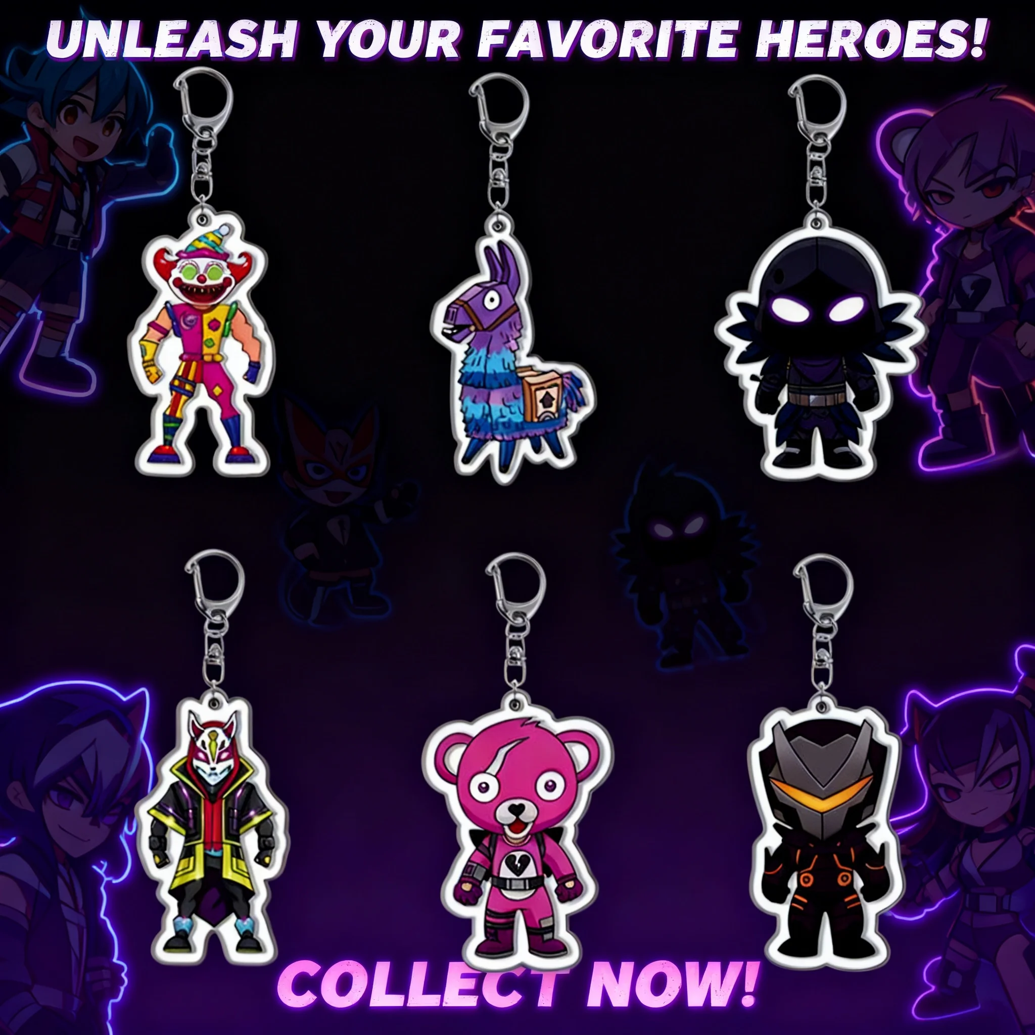 Fortnite Game Acrylic Double Sided Keychain Accessory Custom Keychain Pendant Wholesale Dropshipping One Piece Shipping Gaming
Fortnite Game Acrylic Double Sided Keychain Accessory Custom Keychain Pendant Wholesale Dropshipping One Piece Shipping Gaming