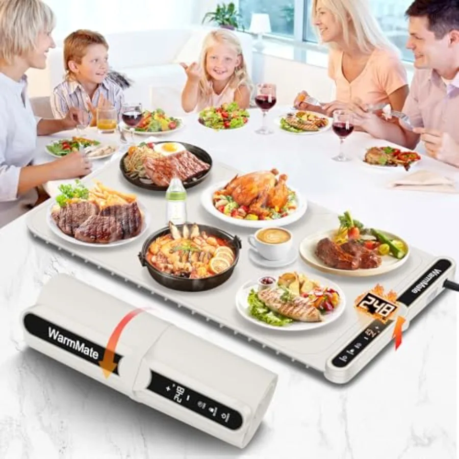 Food Warming Mat Electric Warming Tray with 9-Level Temperature Precision Control 6H Timer 8s Full Surface Rapid Heating Ideal
Food Warming Mat Electric Warming Tray with 9-Level Temperature Precision Control 6H Timer 8s Full Surface Rapid Heating Ideal