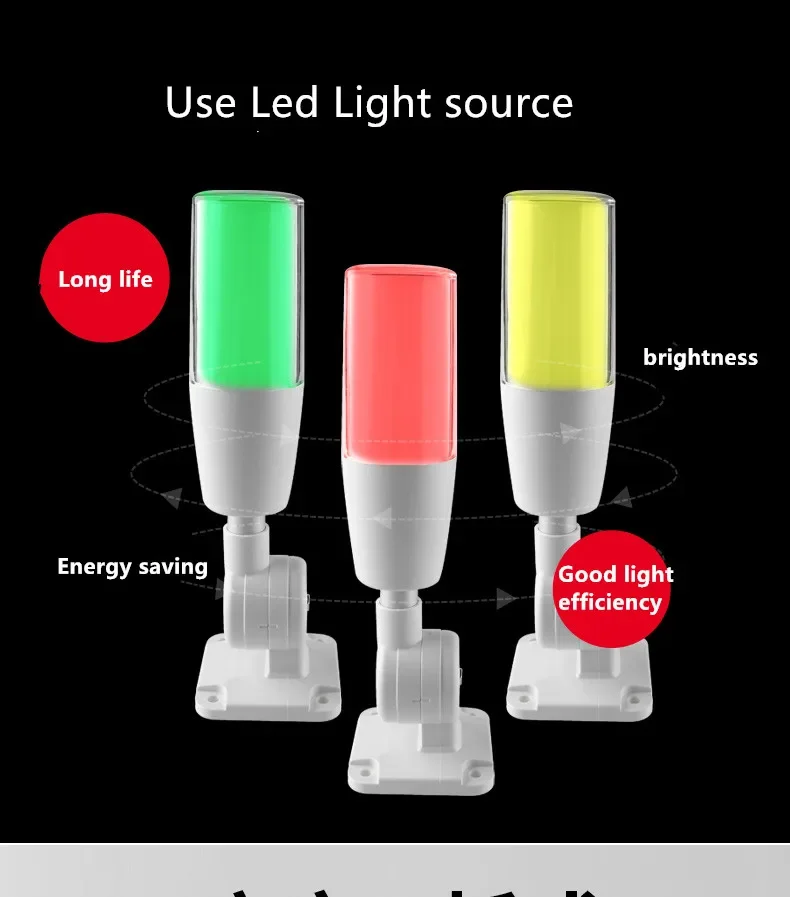 Machine Light Led 3 Color In 1 Layer Folding 24V Warning Lamp Signal Buzzer Alarm Caution Sound Tower Light Tricolor Dustproof
Machine Light Led 3 Color In 1 Layer Folding 24V Warning Lamp Signal Buzzer Alarm Caution Sound Tower Light Tricolor Dustproof