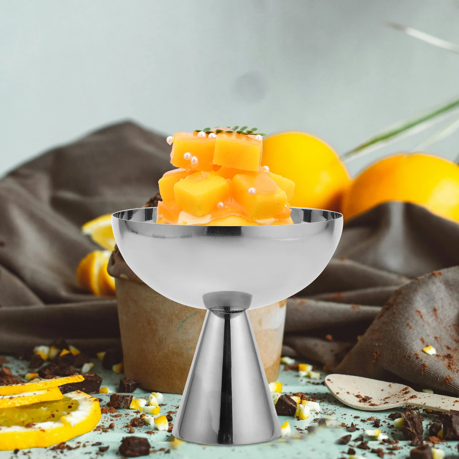 Stainless Steel Ice Cream Bowl Footed Dessert Cup 304 Stainless Steel Sleek Polished Finish Single Serving Bowl for Ice Cream
Stainless Steel Ice Cream Bowl Footed Dessert Cup 304 Stainless Steel Sleek Polished Finish Single Serving Bowl for Ice Cream