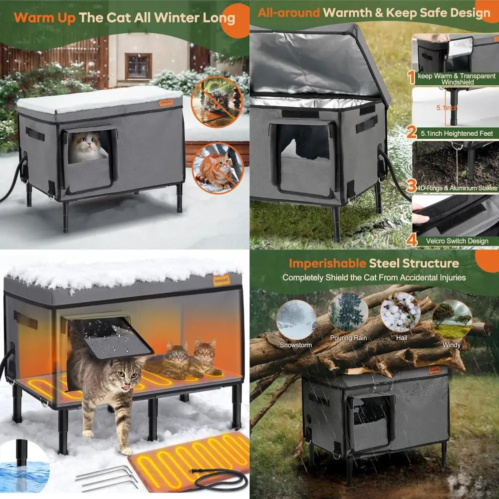 Прочное атмосферостойкое укрытие для кошек на открытом воздухе с изолированной уютной кроватью для ферлов и бродячих кошек
Прочное атмосферостойкое укрытие для кошек на открытом воздухе с изолированной уютной кроватью для ферлов и бродячих кошек