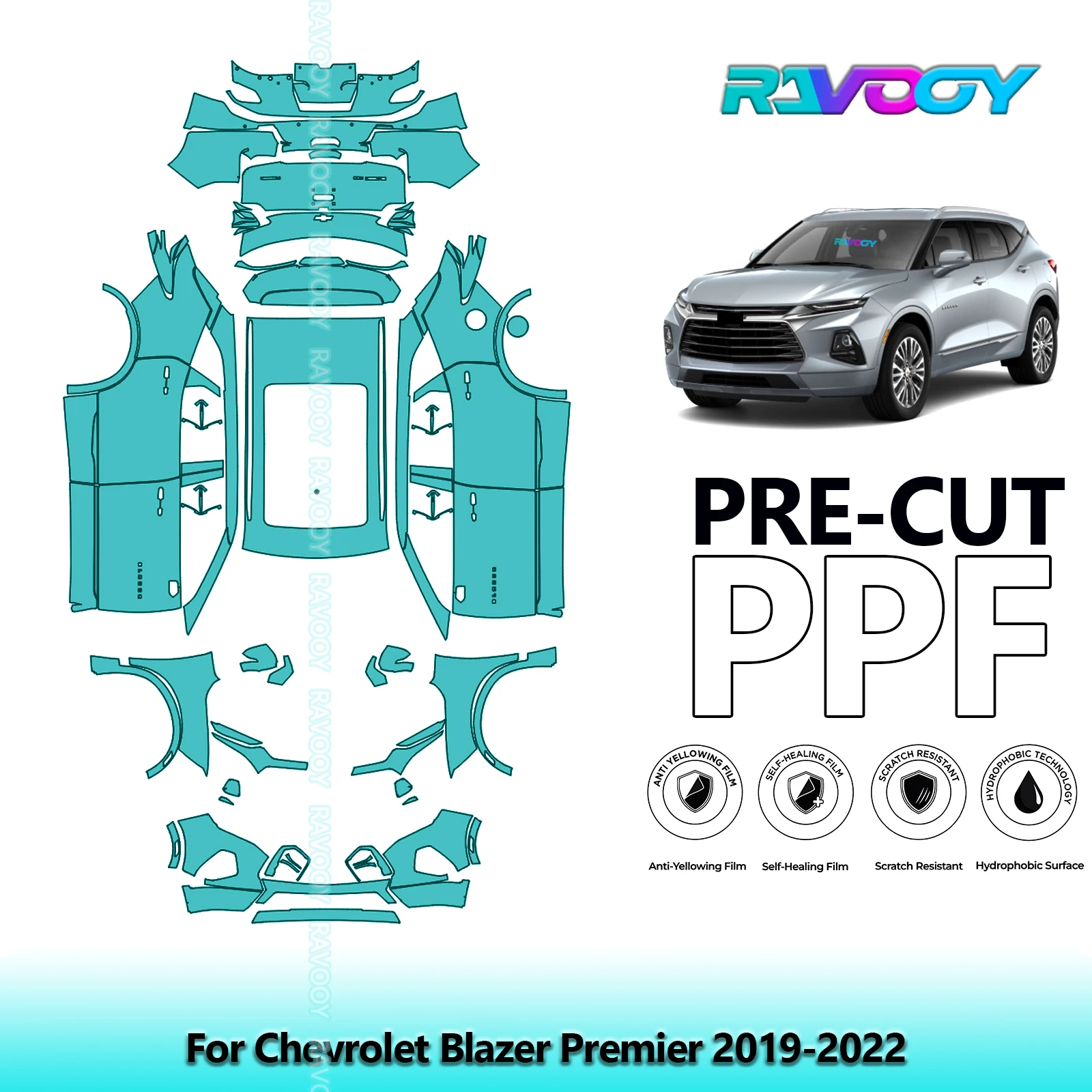 Car Precut PPF Paint Protection Film Full Vehicle For Chevrolet Blazer Premier 2019-2022
Car Precut PPF Paint Protection Film Full Vehicle For Chevrolet Blazer Premier 2019-2022