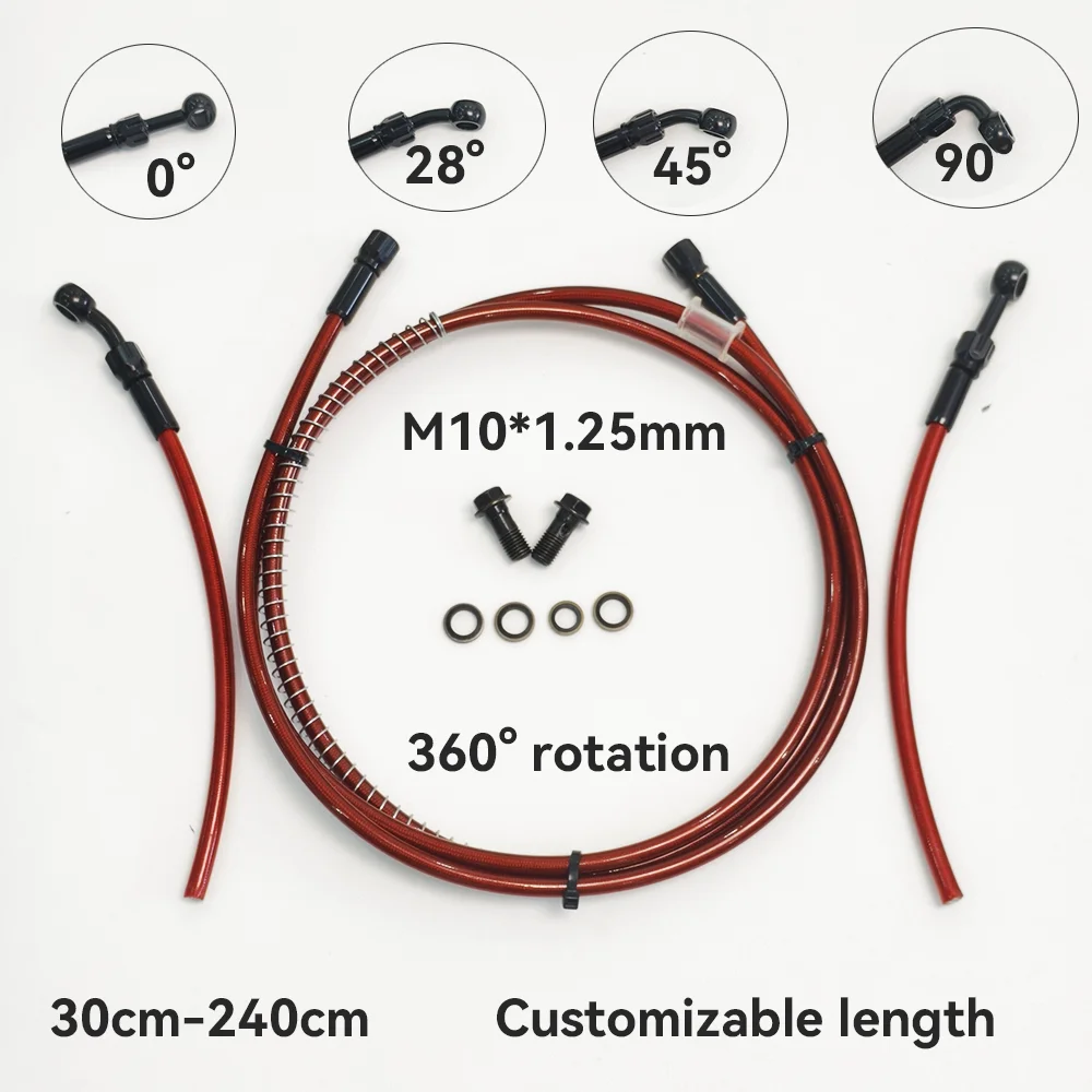 AN3 Motorcycle Brake Hose Hydraulic Braided Brake Line with 360 ° Rotatable banjo Fit M10 Fit for ATV Pit Dirt Street Racin
AN3 Motorcycle Brake Hose Hydraulic Braided Brake Line with 360 ° Rotatable banjo Fit M10 Fit for ATV Pit Dirt Street Racin