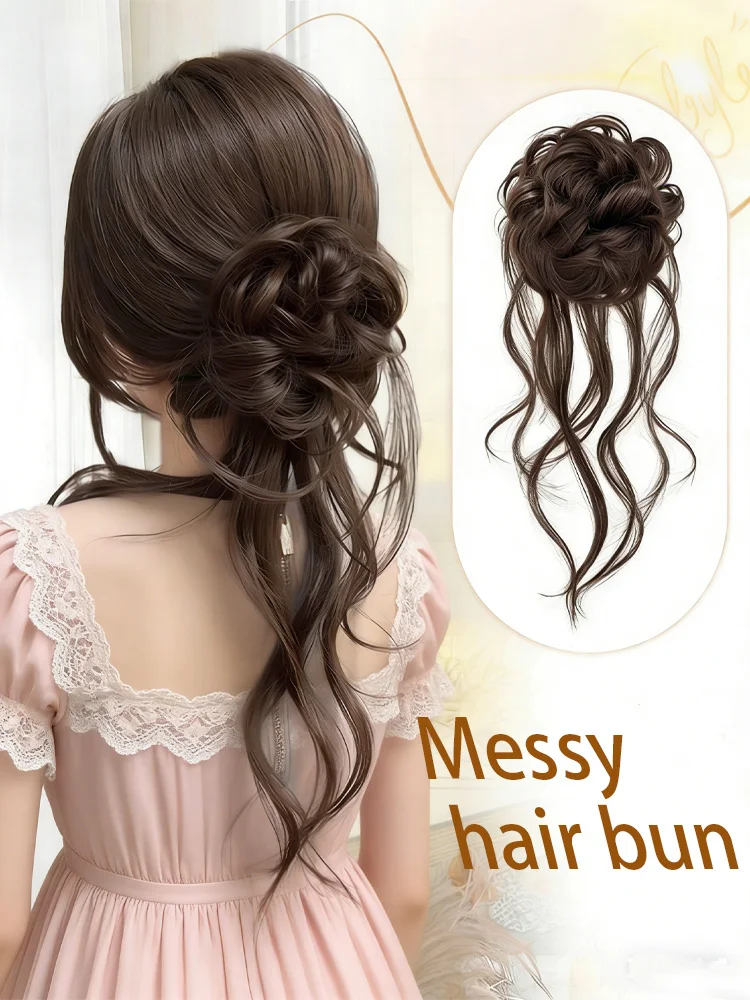 Dragon Beard Meatball Bun Wig for Women and Girls, Realistic Fluffy Natural Bud Headpiece with Long Tassel Hairband synthetic
Dragon Beard Meatball Bun Wig for Women and Girls, Realistic Fluffy Natural Bud Headpiece with Long Tassel Hairband synthetic