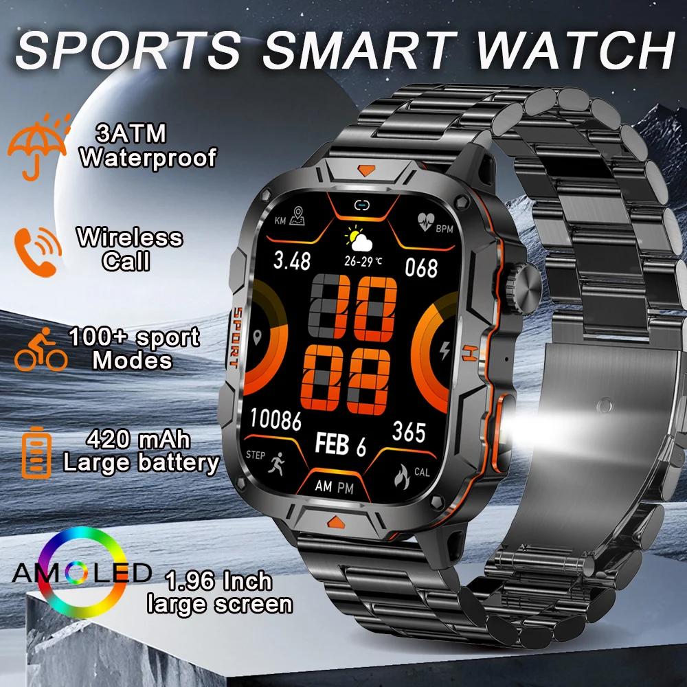 Smart Watch1.96“ Bluetooth Call 420mAh IP68 Waterproof Continuous Heart rate detectiont Sports Modes Music Control sports watch
Smart Watch1.96“ Bluetooth Call 420mAh IP68 Waterproof Continuous Heart rate detectiont Sports Modes Music Control sports watch