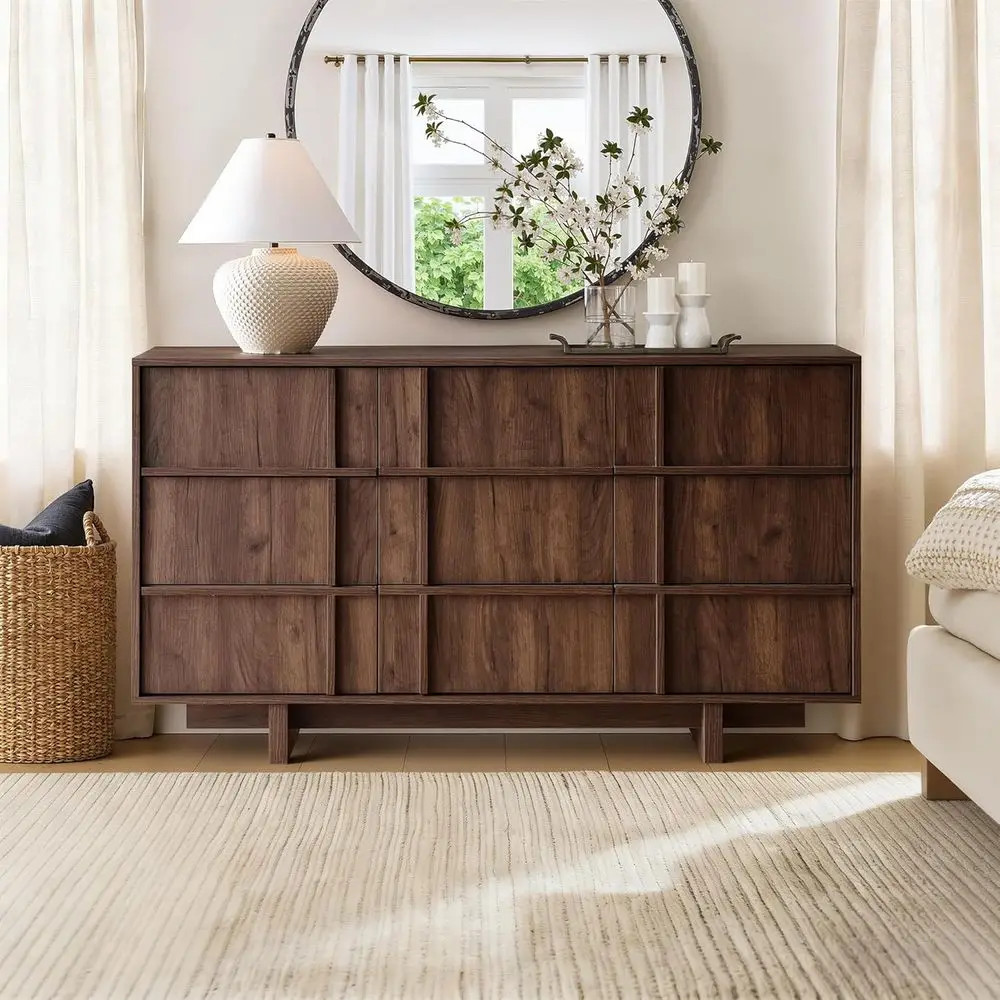 55 Wide Storage Chest with Skeleton Lines & Wood Grain Texture for TV Stand or Bedroom, Living Room, Entryway in Walnut Finish
55 Wide Storage Chest with Skeleton Lines & Wood Grain Texture for TV Stand or Bedroom, Living Room, Entryway in Walnut Finish