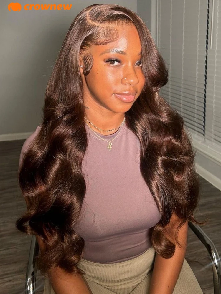 #4 Chocolate Brown Lace Front Wigs Body Wave Human Hair Wigs 13X4 13x6 HD Lace Frontal Wig 200% Brown Human Hair Wig Pre Plucked
#4 Chocolate Brown Lace Front Wigs Body Wave Human Hair Wigs 13X4 13x6 HD Lace Frontal Wig 200% Brown Human Hair Wig Pre Plucked