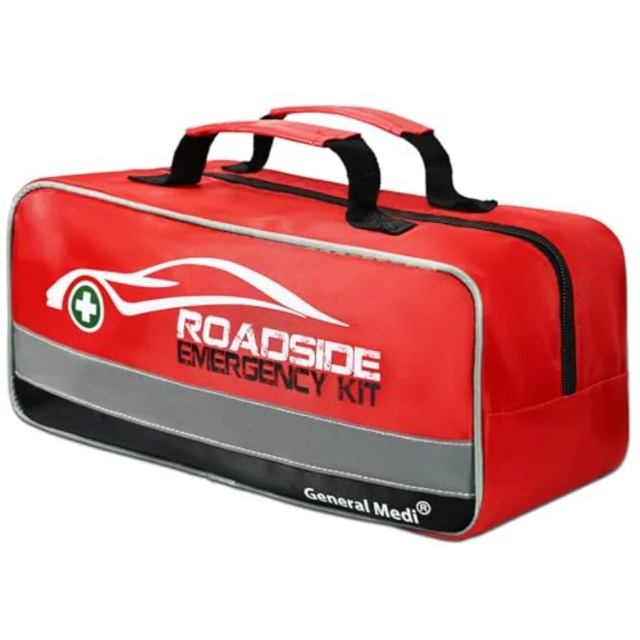 General Medi 127-Pieces Roadside Car Emergency Kit Include Mini First Aid Kit, Jumper Cables, Tow Rope, Bandage, Safety Vest, E
General Medi 127-Pieces Roadside Car Emergency Kit Include Mini First Aid Kit, Jumper Cables, Tow Rope, Bandage, Safety Vest, E