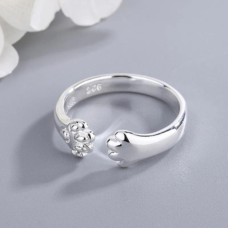 Hot Popular Cute Animal 925 Sterling Silver Jewelry Fashion Personality Cat Claw Temperament Exquisite Opening Rings R090
Hot Popular Cute Animal 925 Sterling Silver Jewelry Fashion Personality Cat Claw Temperament Exquisite Opening Rings R090