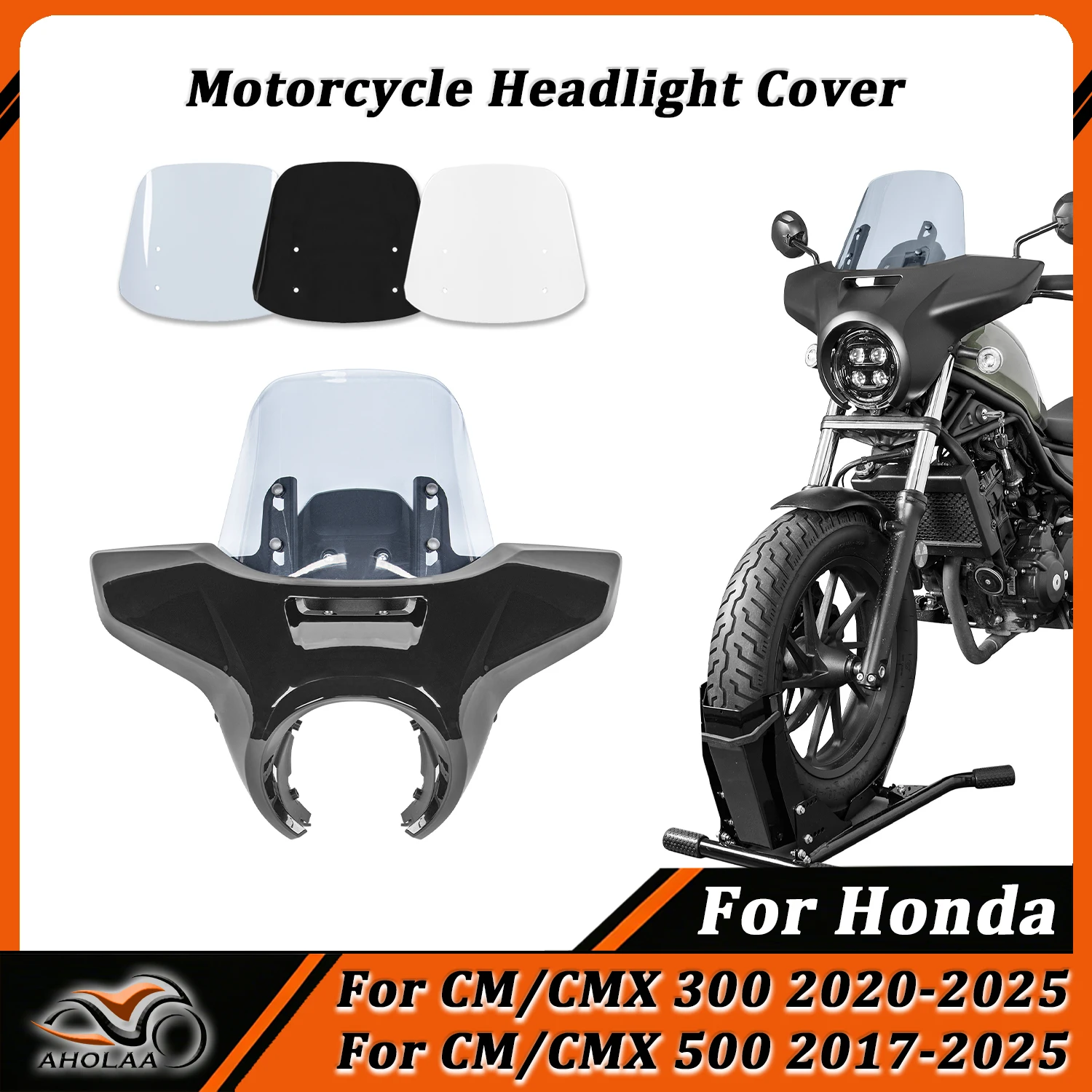 For Honda CM CMX 300 500 Front Headlight Cover Windscreen Windshield Headlamp Fairing Accessories 2020 2021 2022 2023 2024 2025
For Honda CM CMX 300 500 Front Headlight Cover Windscreen Windshield Headlamp Fairing Accessories 2020 2021 2022 2023 2024 2025