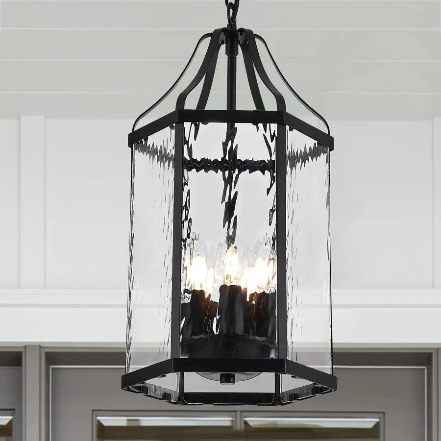 10 Modern 5Light Exterior Black Lantern Pendant Light Fixture with Clear Rippled Glass Mini Industrial Hanging Cage Chandelier f
10 Modern 5Light Exterior Black Lantern Pendant Light Fixture with Clear Rippled Glass Mini Industrial Hanging Cage Chandelier f
