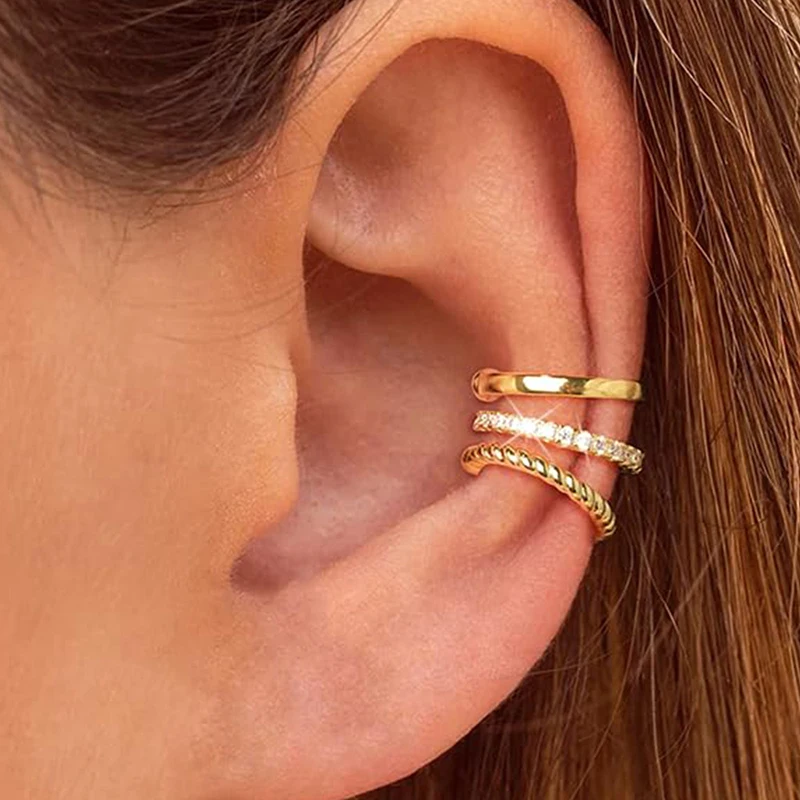 3 Pcs Classic Zircon Clip Earrings for Women Gold Plated No Piercing Fake Earring Set Fashion Earrings Jewelry Wholesale
3 Pcs Classic Zircon Clip Earrings for Women Gold Plated No Piercing Fake Earring Set Fashion Earrings Jewelry Wholesale