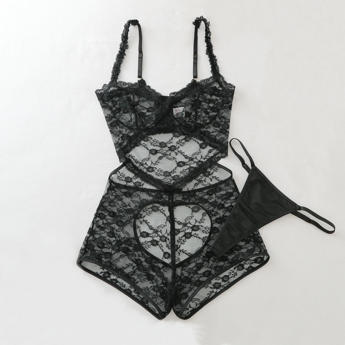 Fashion Lace Hollow Out Perspective Lingerie Set Women Sexy Exposed Buttocks Slim Underwear Split Set Female See Through Shapers
Fashion Lace Hollow Out Perspective Lingerie Set Women Sexy Exposed Buttocks Slim Underwear Split Set Female See Through Shapers
