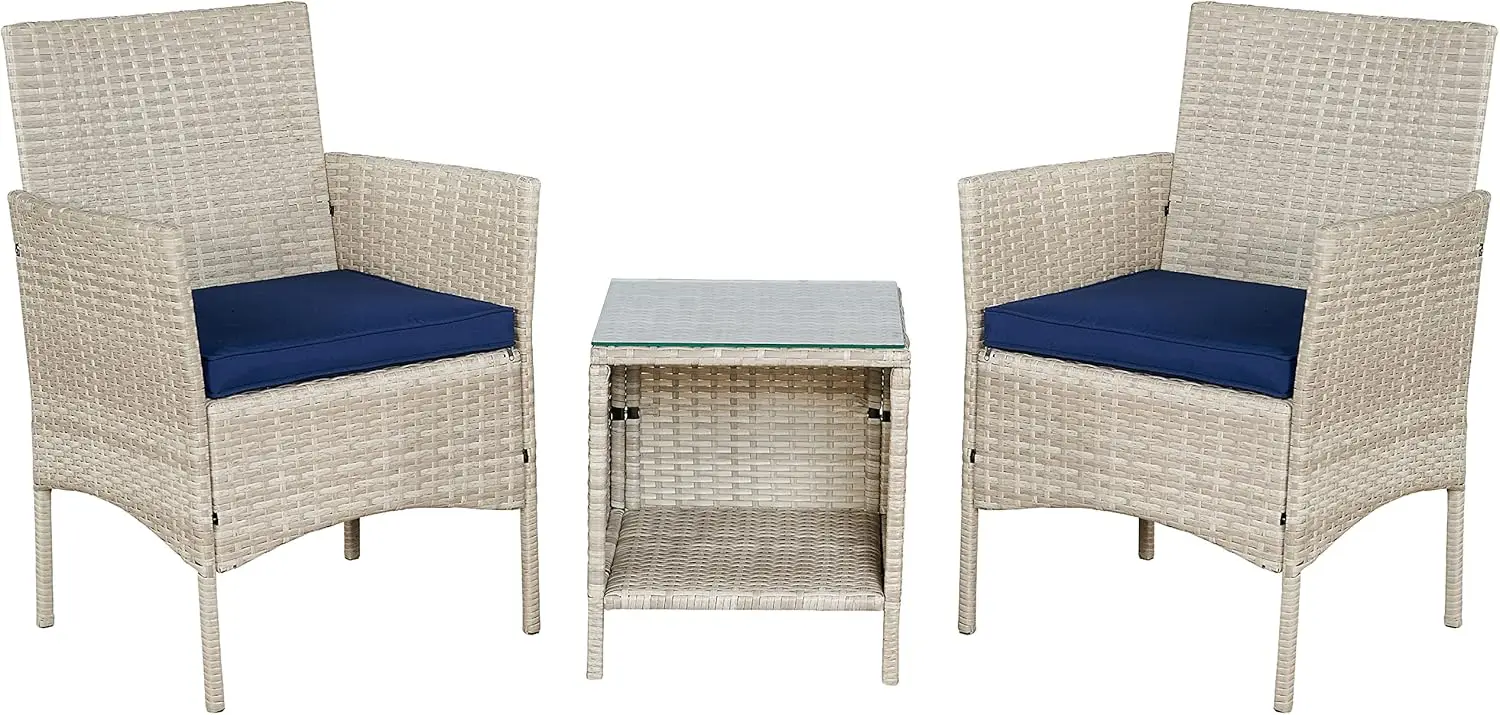 Outdoor Wicker Conversation 3 Piece Bistro Set Garden Patio Yard Porch Furniture Space Saving Pe Rattan 2 Chairs Cushions Side
Outdoor Wicker Conversation 3 Piece Bistro Set Garden Patio Yard Porch Furniture Space Saving Pe Rattan 2 Chairs Cushions Side