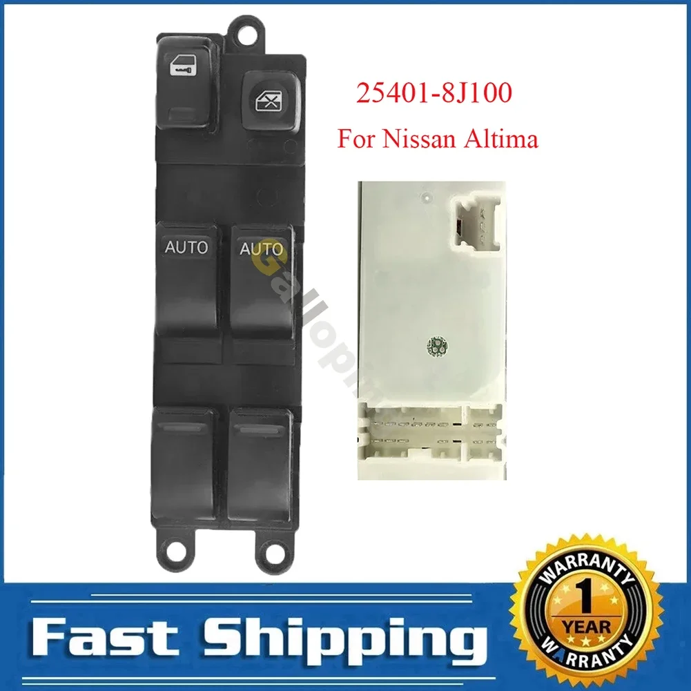 25401-8J100 for Nissan Altima 2.5L 3.5L 2002 2003 2004 2005 2006 Electric Power Master Window Switch Control Regulator Button
25401-8J100 for Nissan Altima 2.5L 3.5L 2002 2003 2004 2005 2006 Electric Power Master Window Switch Control Regulator Button