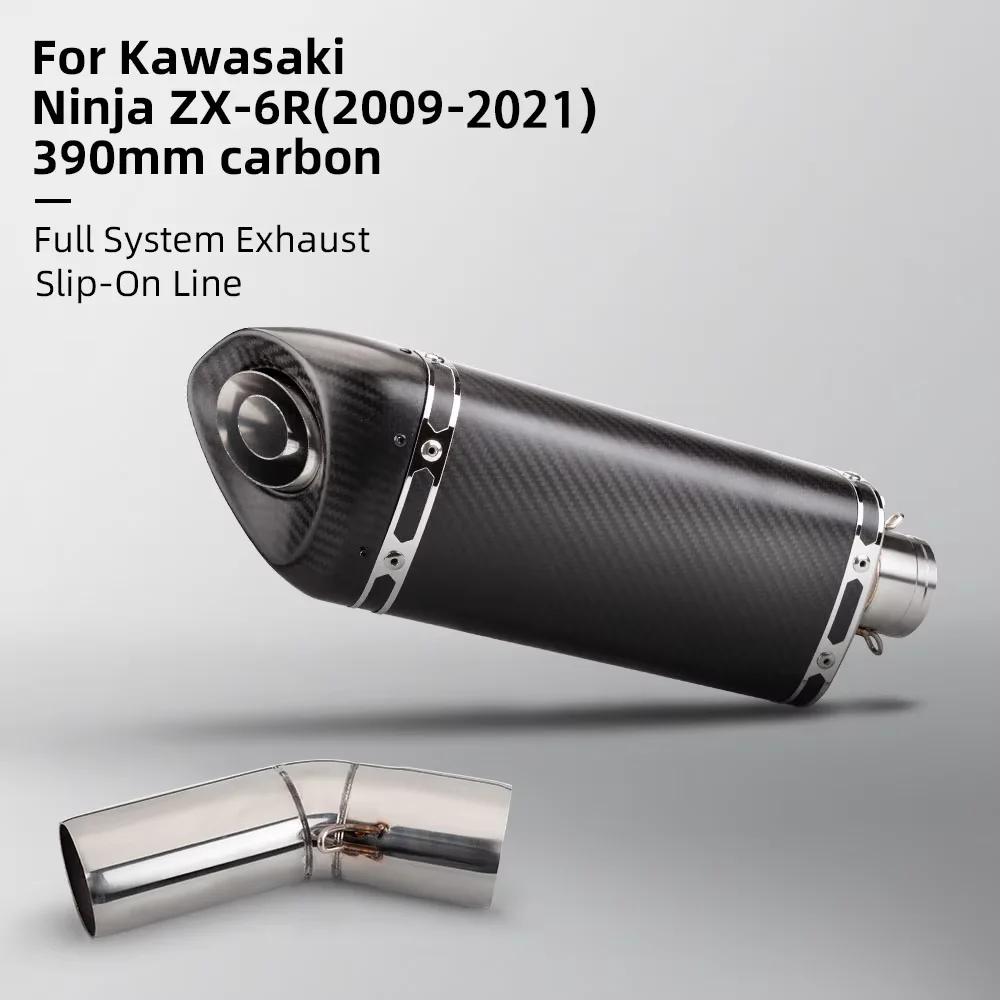 Slip On For Kawasaki ZX-6R zx6r 2009-2021 Motorcycle Middle Link Pipe Exhaust System with Carbon Fiber Escape Muffler
Slip On For Kawasaki ZX-6R zx6r 2009-2021 Motorcycle Middle Link Pipe Exhaust System with Carbon Fiber Escape Muffler