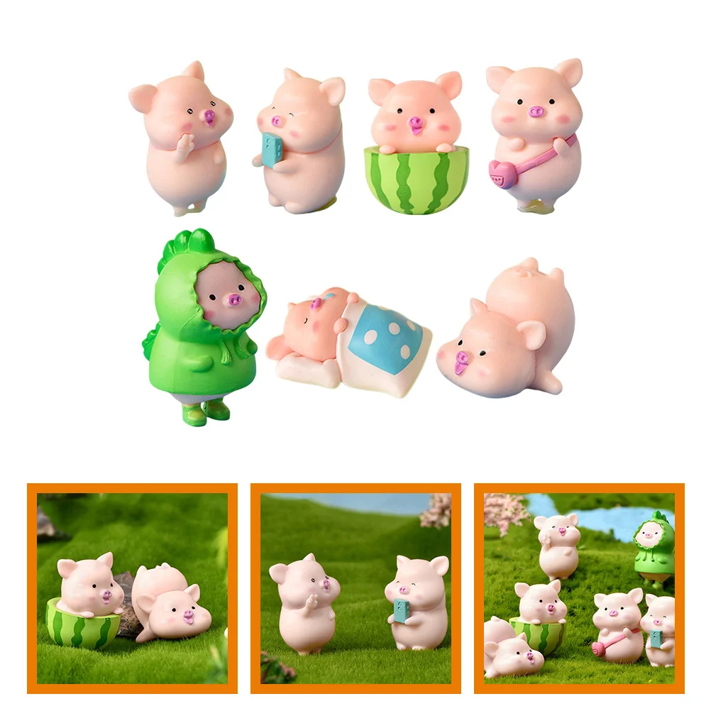 7Pcs Small Pig Decorations Realistic Simulation Pig Statues for Indoor Outdoor Micro Landscape Bonsai Tank Garden Home Decor
7Pcs Small Pig Decorations Realistic Simulation Pig Statues for Indoor Outdoor Micro Landscape Bonsai Tank Garden Home Decor
