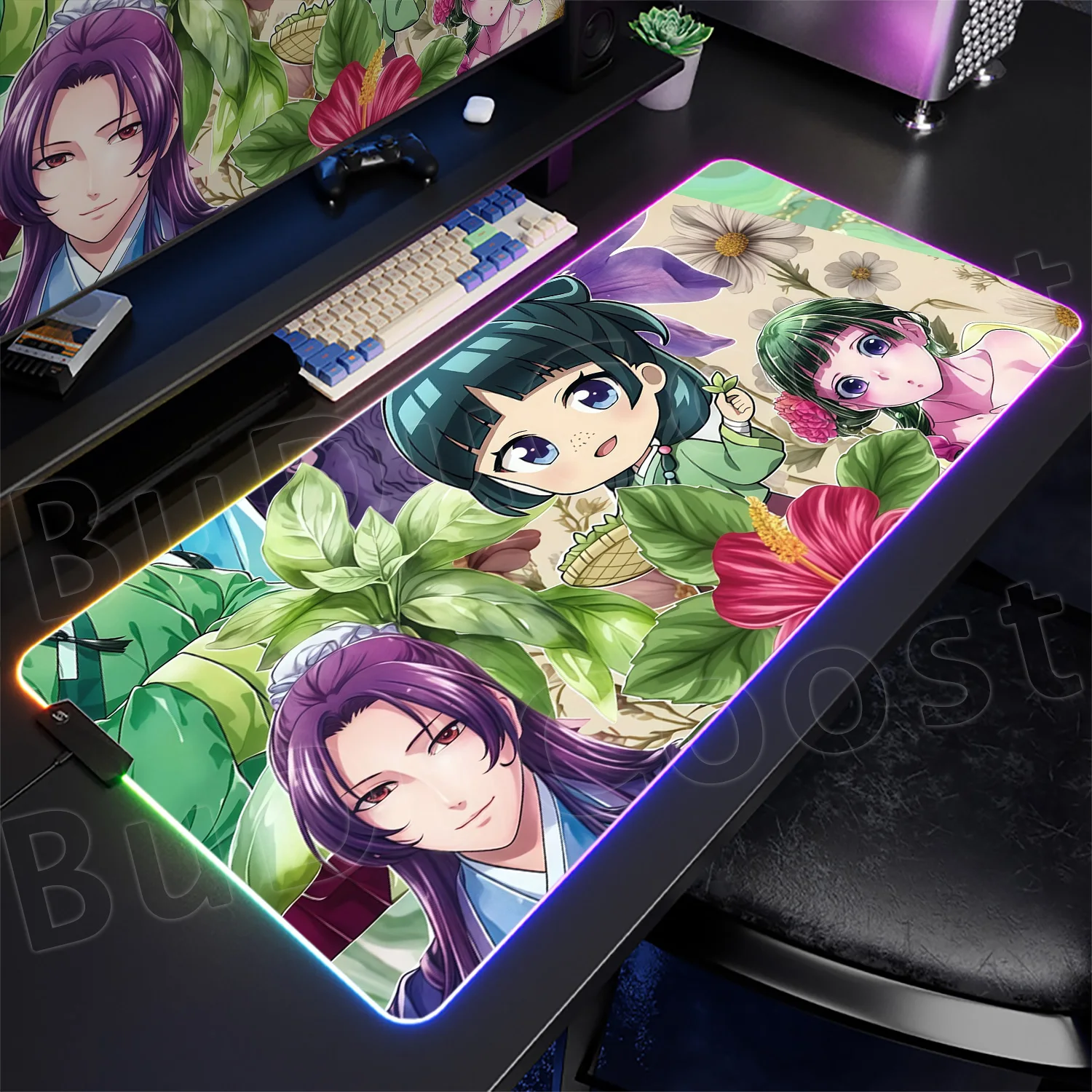 Japan Anime Apothecary Diaries rgb Mouse Gaming Cabinet Colorful Glowing Keyboard Pad Xxl Laptop Non-slip Deskmat With Backlight
Japan Anime Apothecary Diaries rgb Mouse Gaming Cabinet Colorful Glowing Keyboard Pad Xxl Laptop Non-slip Deskmat With Backlight
