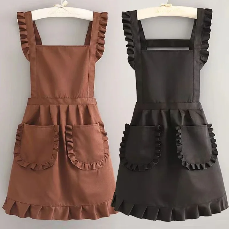 Korean Kitchen Apron - Princess style apron, adjustable neck and waist straps with pockets suitable for cooking and nail studios
Korean Kitchen Apron - Princess style apron, adjustable neck and waist straps with pockets suitable for cooking and nail studios