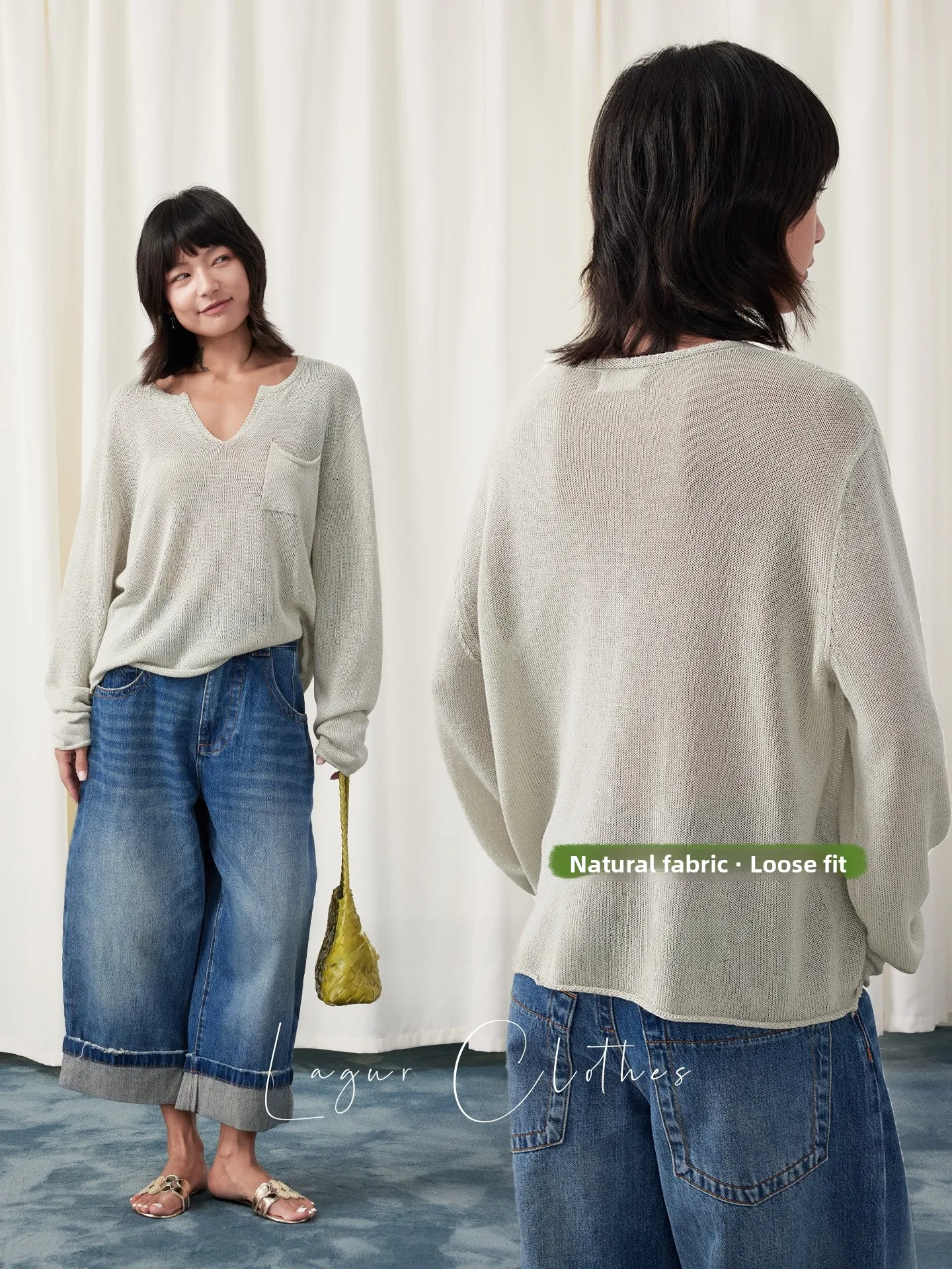 Lagur Women's Loose Fit Long Sleeve T-Shirt Breathable Casual Outfit Polyester Silk Lyocell Fiber Summer Cover up Top
Lagur Women's Loose Fit Long Sleeve T-Shirt Breathable Casual Outfit Polyester Silk Lyocell Fiber Summer Cover up Top