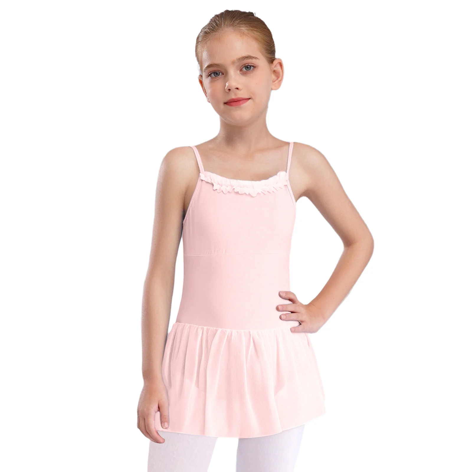 Kids Girls Ballet Dance Dress Gymnastics Workout Dancewear Ruffled Neckline Sleeveless Adjustable Straps Lyrical Dance Dress
Kids Girls Ballet Dance Dress Gymnastics Workout Dancewear Ruffled Neckline Sleeveless Adjustable Straps Lyrical Dance Dress