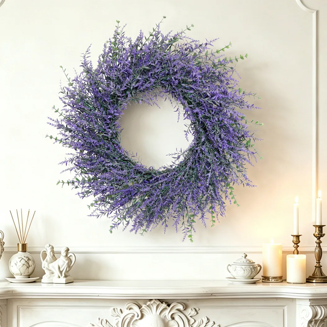 20"/24" Lifelike Artificial Lavender Wreath, Purple Floral Wreath for Farmhouse Wedding, Outdoor Home & Front Door Decor
20"/24" Lifelike Artificial Lavender Wreath, Purple Floral Wreath for Farmhouse Wedding, Outdoor Home & Front Door Decor