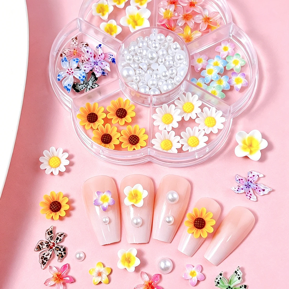 1Box 3D Macaron Colored Creative Heart Starfish Letter Resin Nail Charms Simulated Sunflower Blossoms Nail Art Decorations DIY
1Box 3D Macaron Colored Creative Heart Starfish Letter Resin Nail Charms Simulated Sunflower Blossoms Nail Art Decorations DIY