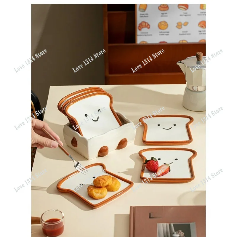 Cute Toast Dipping Sandwich Home Kitchen Decorative Plates Ornament
Cute Toast Dipping Sandwich Home Kitchen Decorative Plates Ornament
