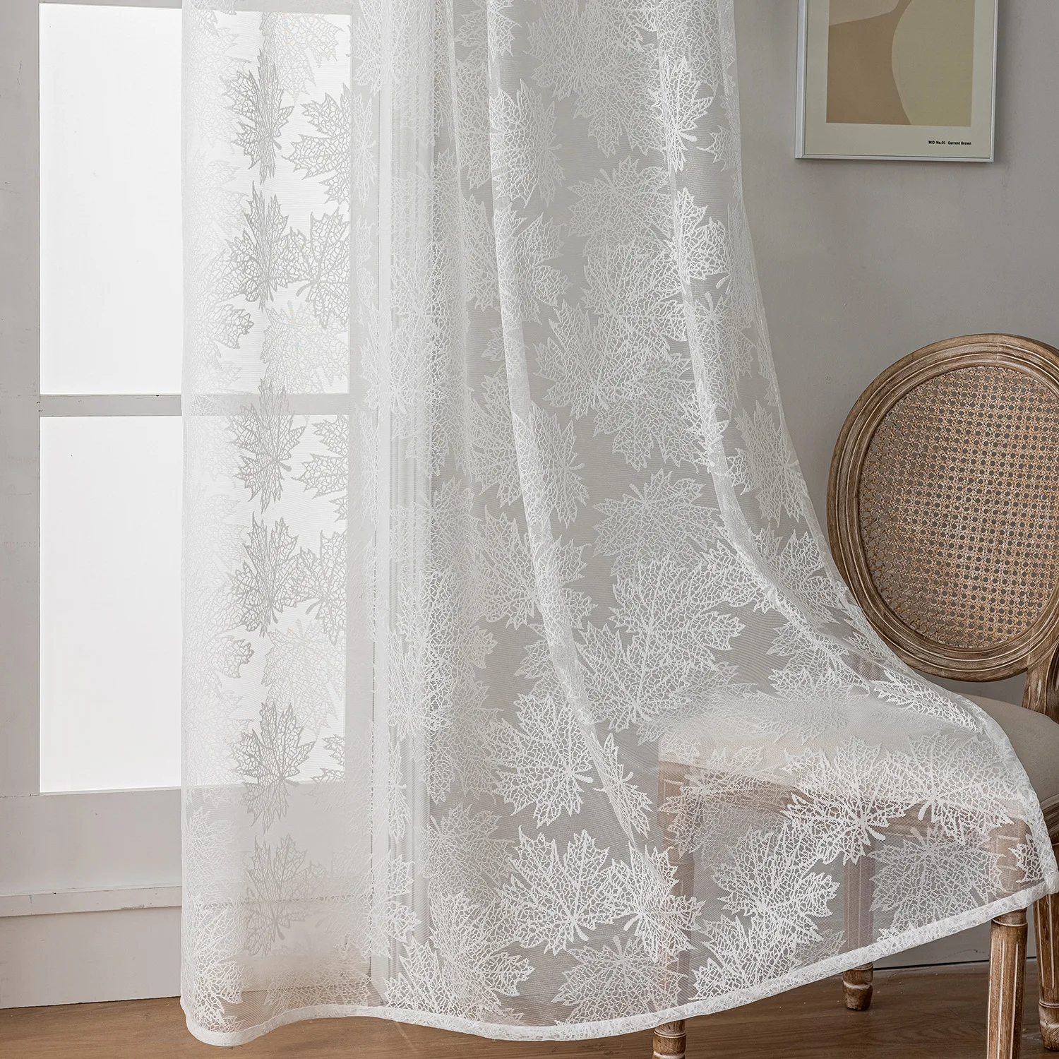 1Pcs Modern Simplicity Voile Curtains for Living Room Jacquard Hollow Large Maple Leaf Translucent Breathable Thin Window Tulle
1Pcs Modern Simplicity Voile Curtains for Living Room Jacquard Hollow Large Maple Leaf Translucent Breathable Thin Window Tulle
