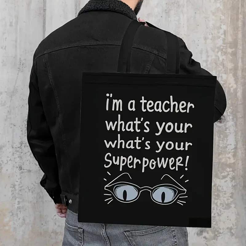 "I'm A Teacher, What's Your Superpower" Tote Bag - Durable Casual Book Carrying Shoulder Bag Teacher Gifts Teacher Accessories
"I'm A Teacher, What's Your Superpower" Tote Bag - Durable Casual Book Carrying Shoulder Bag Teacher Gifts Teacher Accessories
