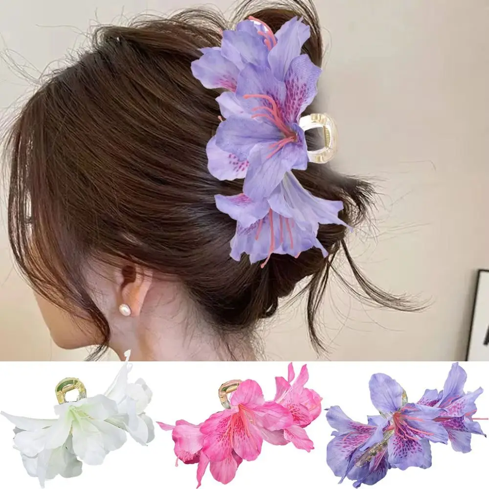 Vivid Canna Flower Hair Claw Comfortable To Wear Non-slip Artificial Floral Headwear Practical Elegant Styling Hair Crab Girls
Vivid Canna Flower Hair Claw Comfortable To Wear Non-slip Artificial Floral Headwear Practical Elegant Styling Hair Crab Girls