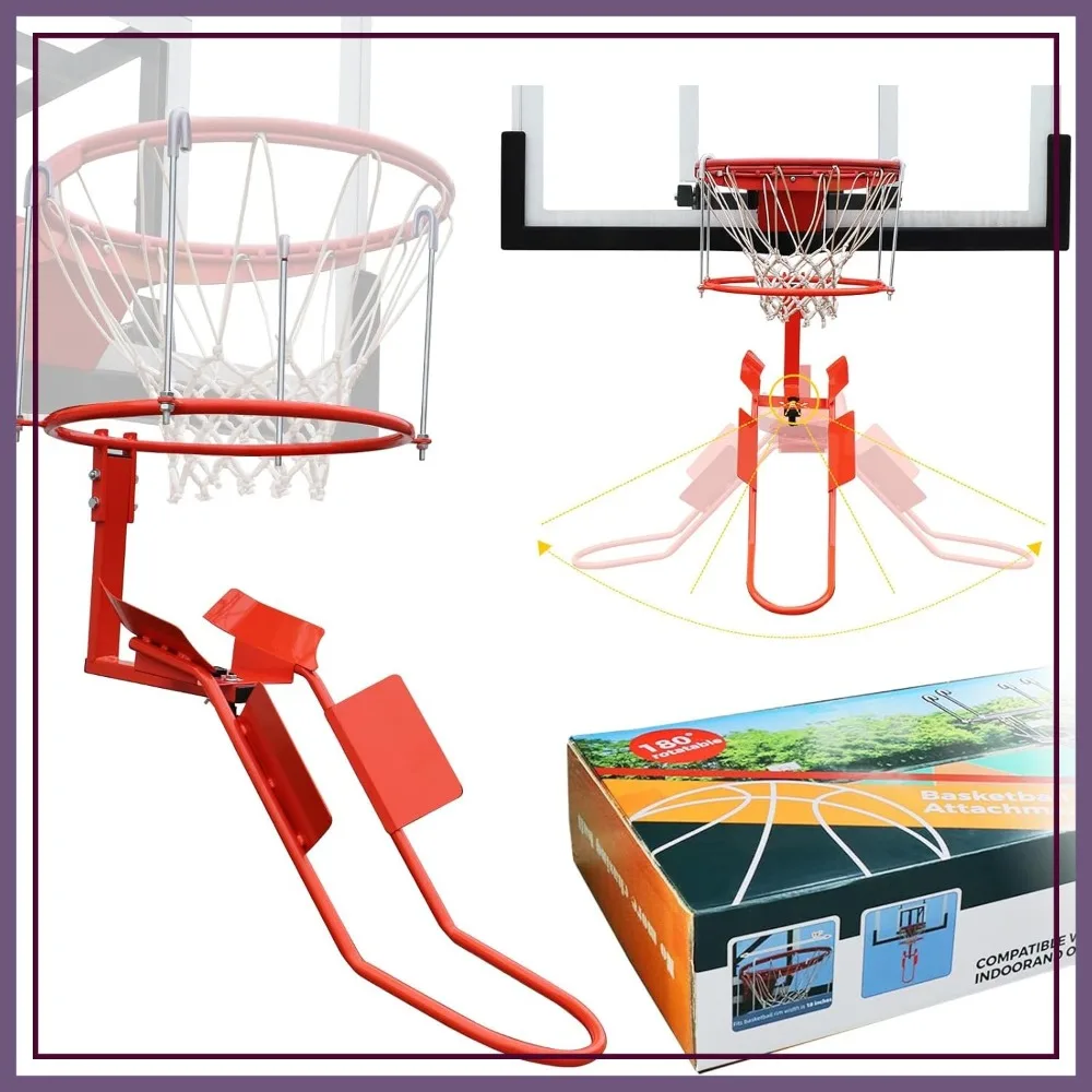 Heavy Duty Steel Basketball Return Attachment for 18" Rim, 180° Rotatable Shot Returner for Indoor Outdoor
Heavy Duty Steel Basketball Return Attachment for 18" Rim, 180° Rotatable Shot Returner for Indoor Outdoor