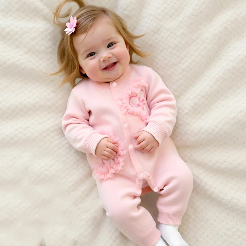 Комбинезоны для новорожденных девочек, весна 2026, жаккардовые вязаные комбинезоны с розовым цветком для маленьких девочек, детские комбинезоны с круглым вырезом для маленьких девочек, комбинезоны
Комбинезоны для новорожденных девочек, весна 2026, жаккардовые вязаные комбинезоны с розовым цветком для маленьких девочек, детские комбинезоны с круглым вырезом для маленьких девочек, комбинезоны