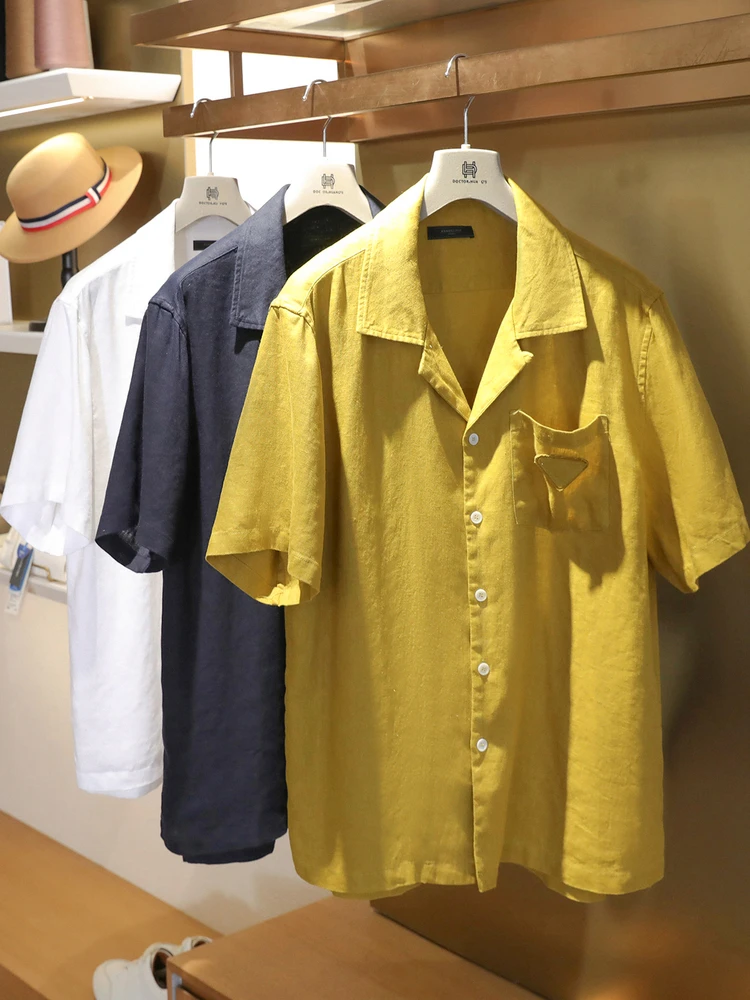 Итальянская люкс! Тонкая пряжа 00% лен! Кубинский ошейник! Мужская свободная ор Све irt Ele Preppy Sle Summer Thin Model
Итальянская люкс! Тонкая пряжа 00% лен! Кубинский ошейник! Мужская свободная ор Све irt Ele Preppy Sle Summer Thin Model