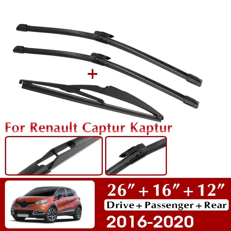 Wiper Front Rear Wiper Blades For Renault Captur Kaptur 2016 2017 2018 2019 2020 Windshield Windscreen Front 26"16"12"
Wiper Front Rear Wiper Blades For Renault Captur Kaptur 2016 2017 2018 2019 2020 Windshield Windscreen Front 26"16"12"