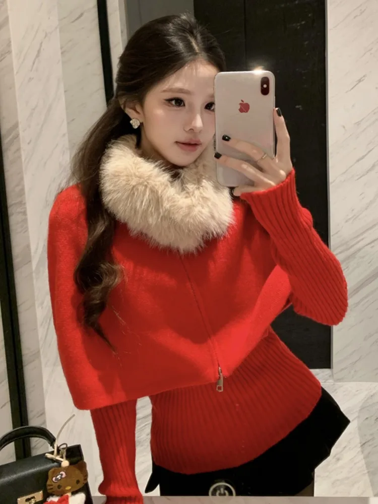 Slim Fit Knitwear Set with Fur Collar Patchwork Design Winter New Style Base Shirt Design Outerwear Breathable Skin-friendly
Slim Fit Knitwear Set with Fur Collar Patchwork Design Winter New Style Base Shirt Design Outerwear Breathable Skin-friendly